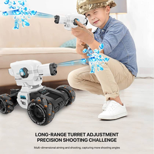  ماشین کنترلی شارژی لیزری نگهبان تیر ژله ای پرتاب کن Mecha Guardian Water Bomb Spray Car Remote Control 1:12 -اسباب بازی